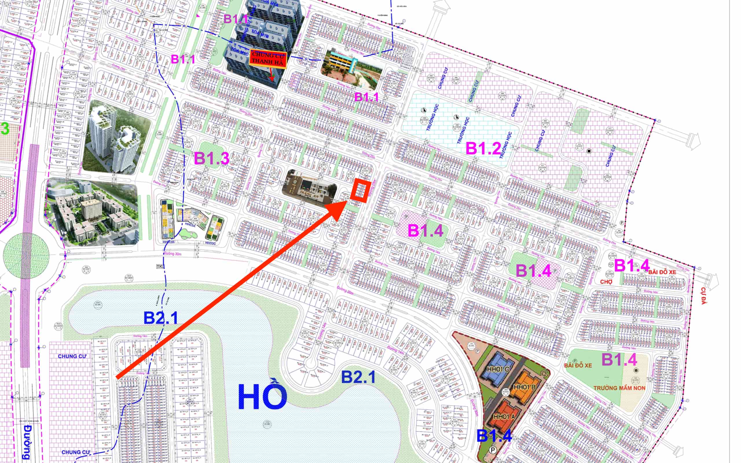 bán liền kề thanh hà b1.3 liền kề 9