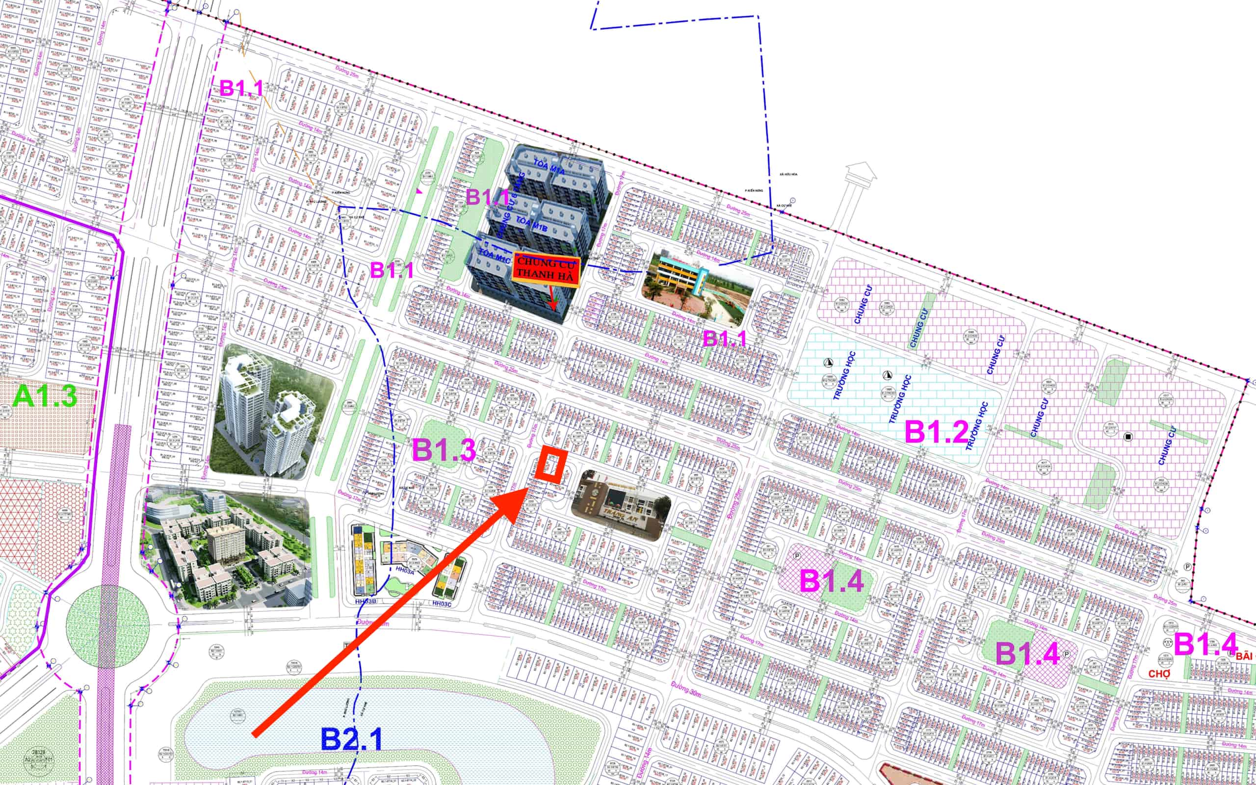bán biệt thự thanh hà b1.3 biệt thự 13