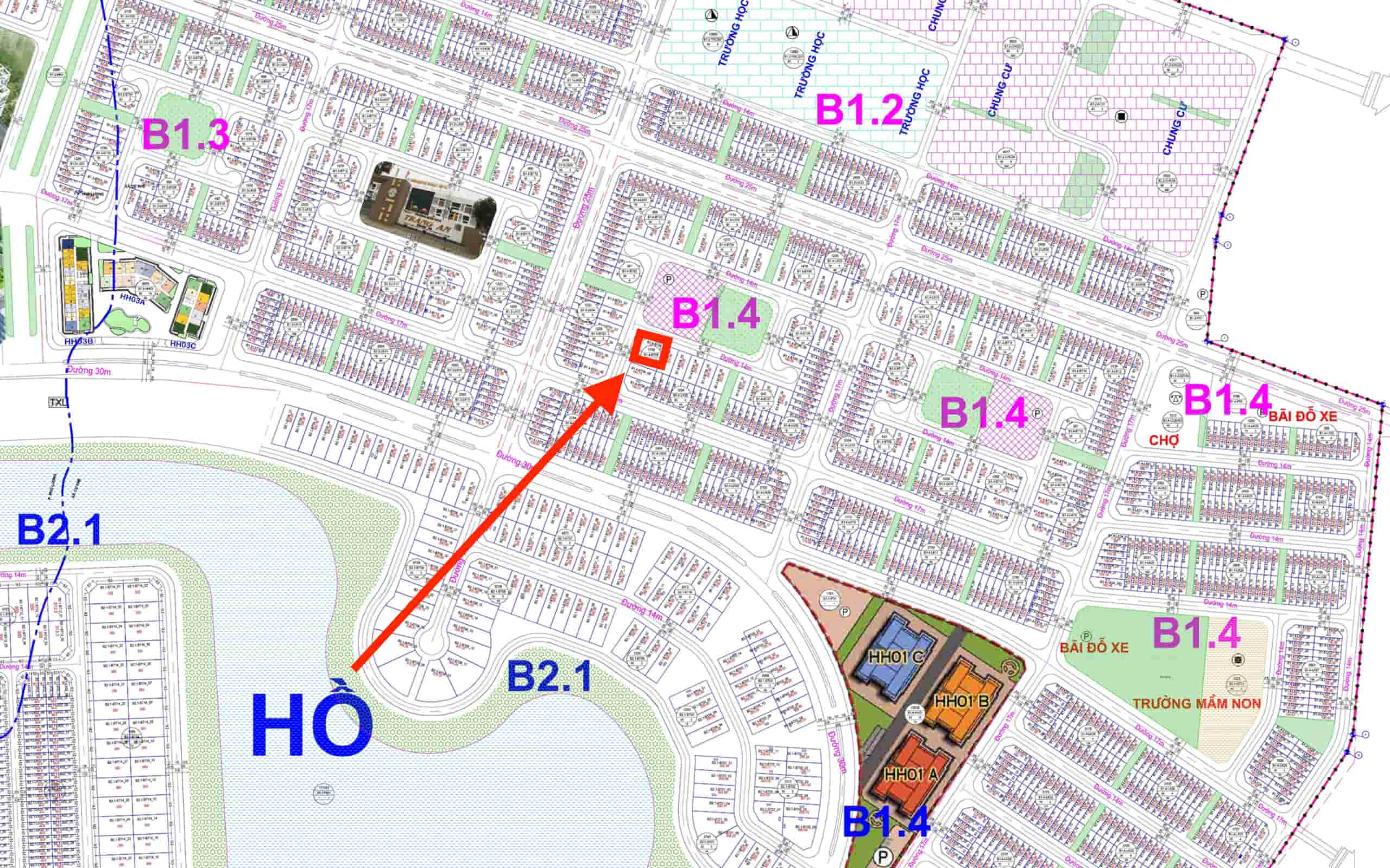 bán biệt thự thanh hà b1.4 biệt thự 6