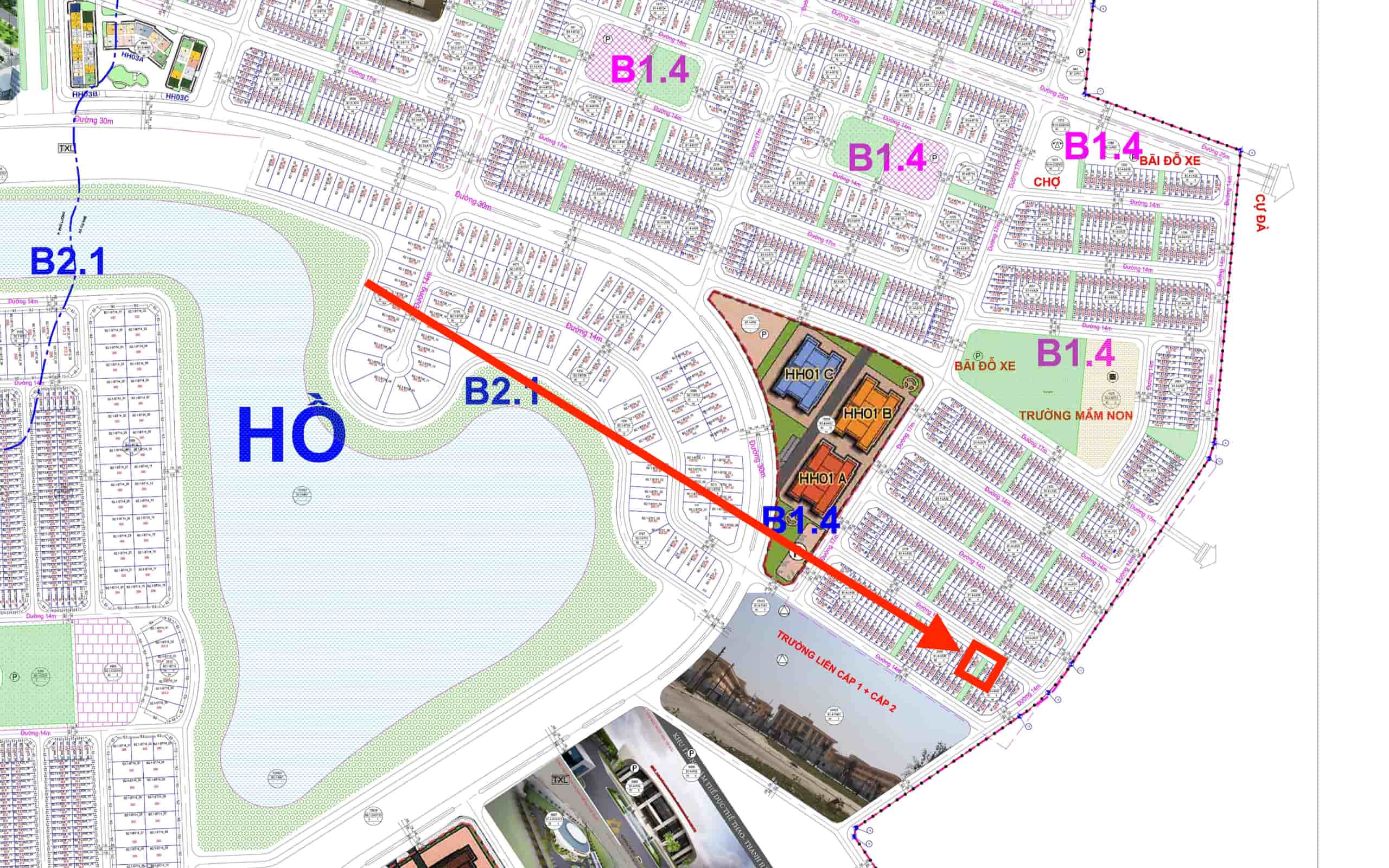 bán liền kề thanh hà b1.4 liền kề 39