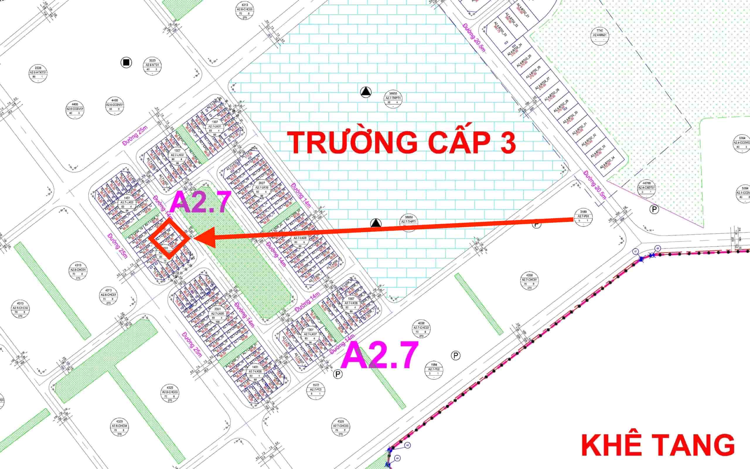 bán liền kề thanh hà a2.7 liền kề 4