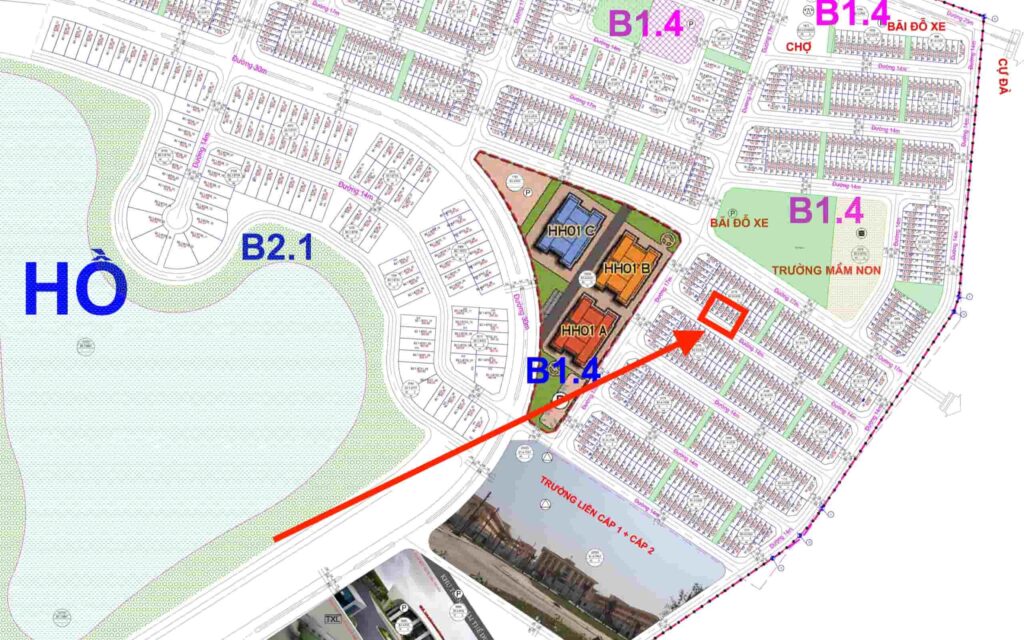 bán liền kề thanh hà b1.4 liền kề 29