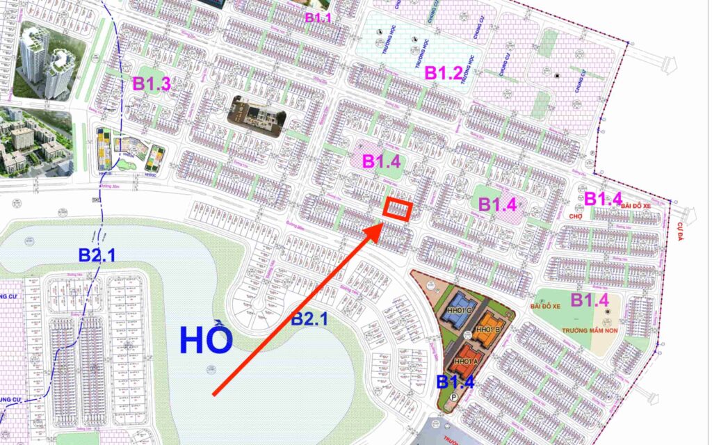 bán liền kề thanh hà b1.4 liền kề 6