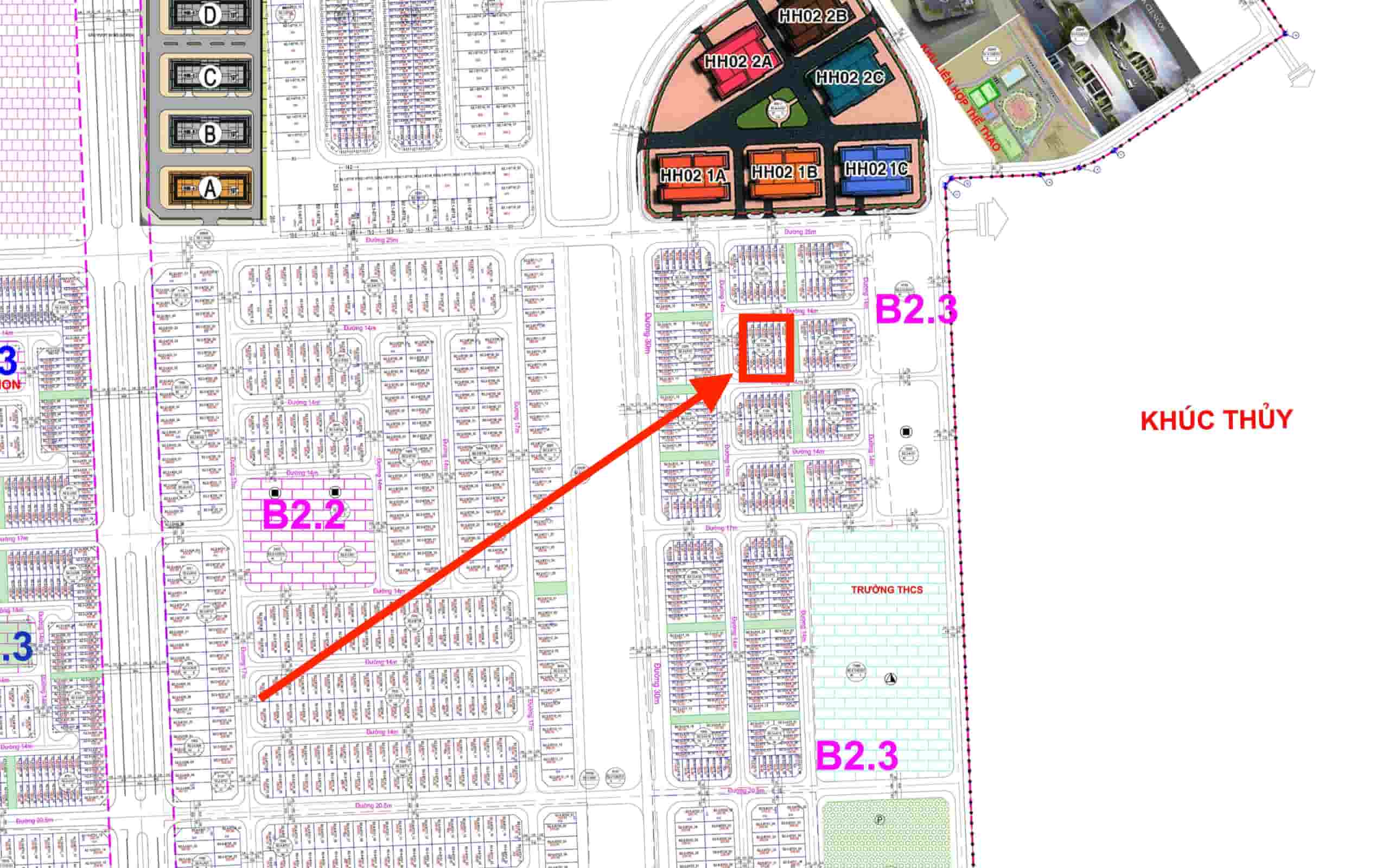 bán liền kề thanh hà b2.3 liền kề 4