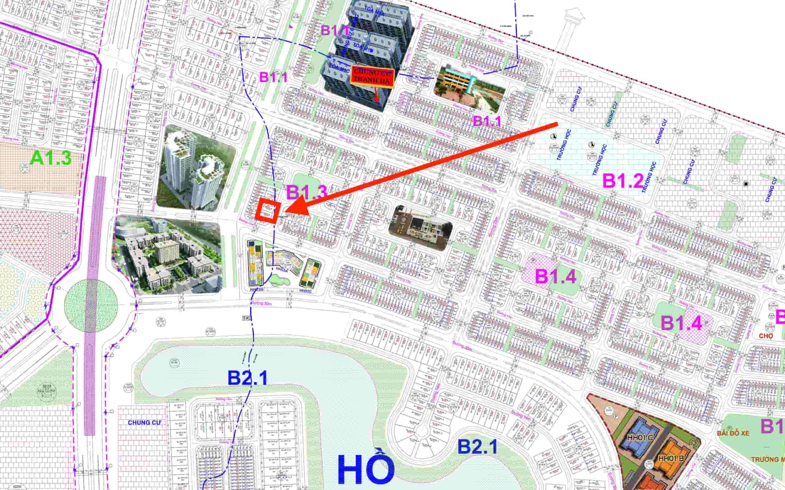 bán biệt thự thanh hà b1.3 biệt thự 3