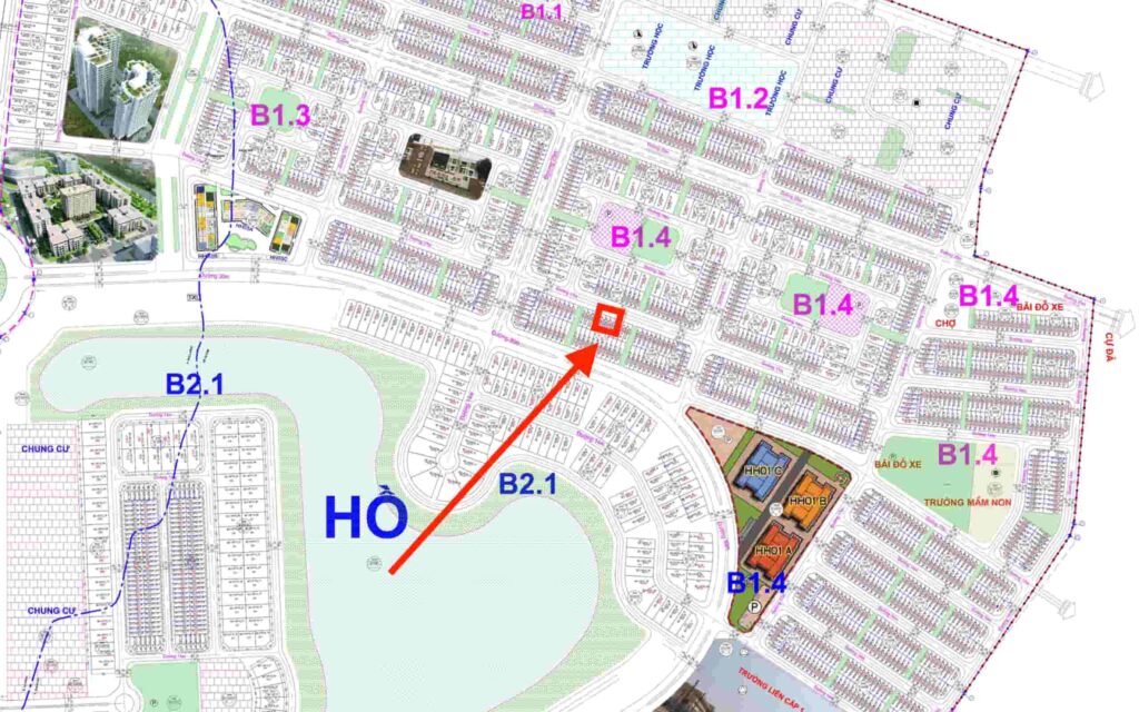 bán liền kề thanh hà b1.4 liền kề 8