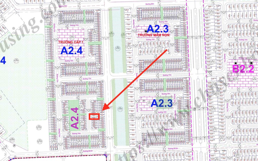 bán liền kề thanh hà a2.4 liền kề 17