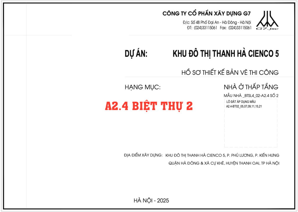 thiết kế a2.4 biệt thự 2