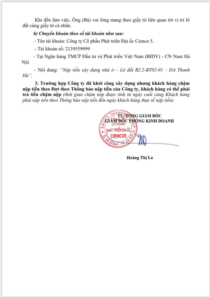 thông báo đóng tiền b2.2