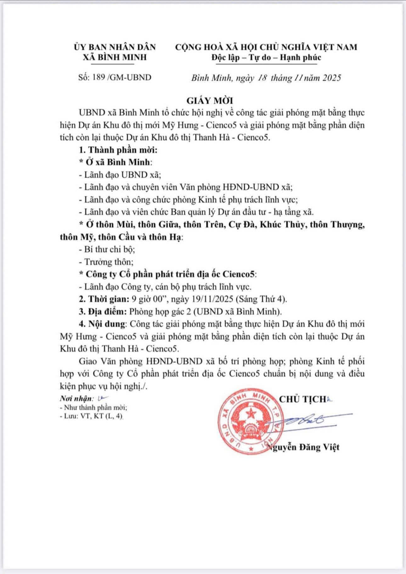 giải phóng mặt bằng