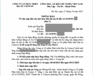 nộp tiền xây thô