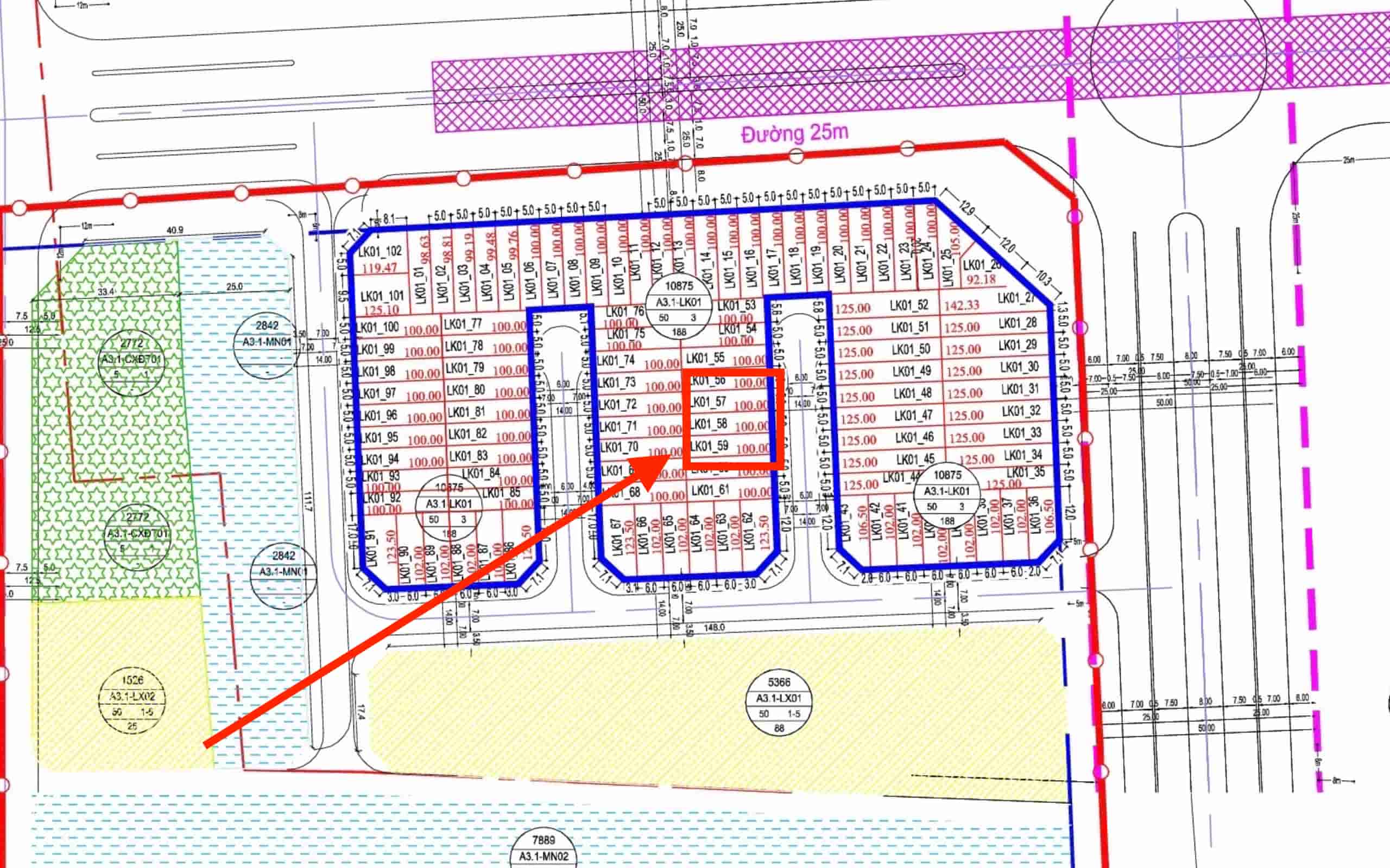bán liền kề thanh hà a3.1 liền kề 1