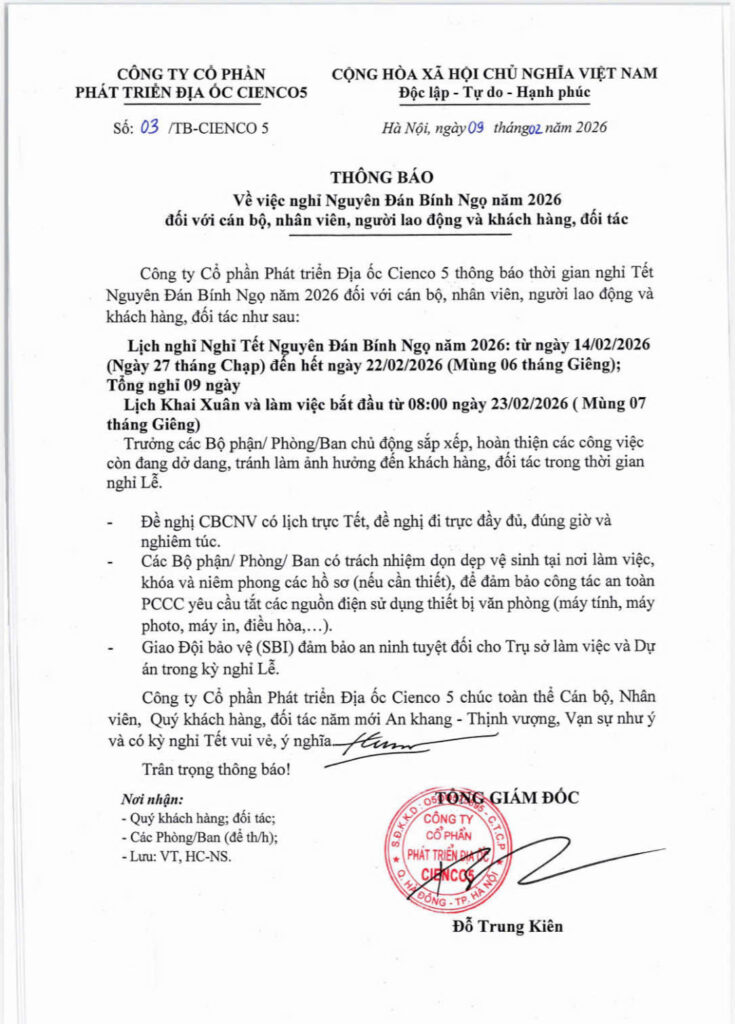 lịch nghỉ tết 2026