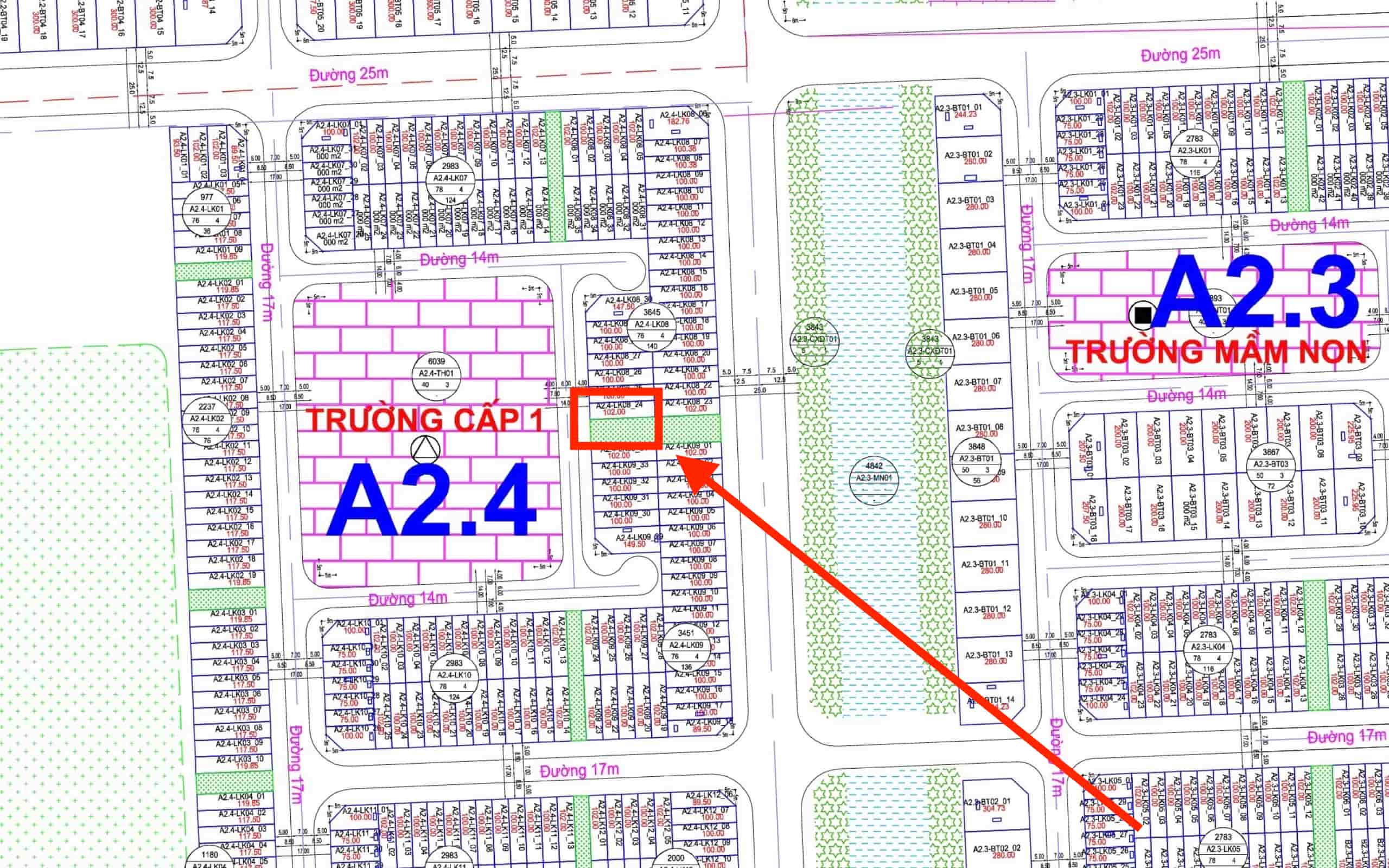 bán liền kề thanh hà a2.4 liền kề 8 góc xẻ khe
