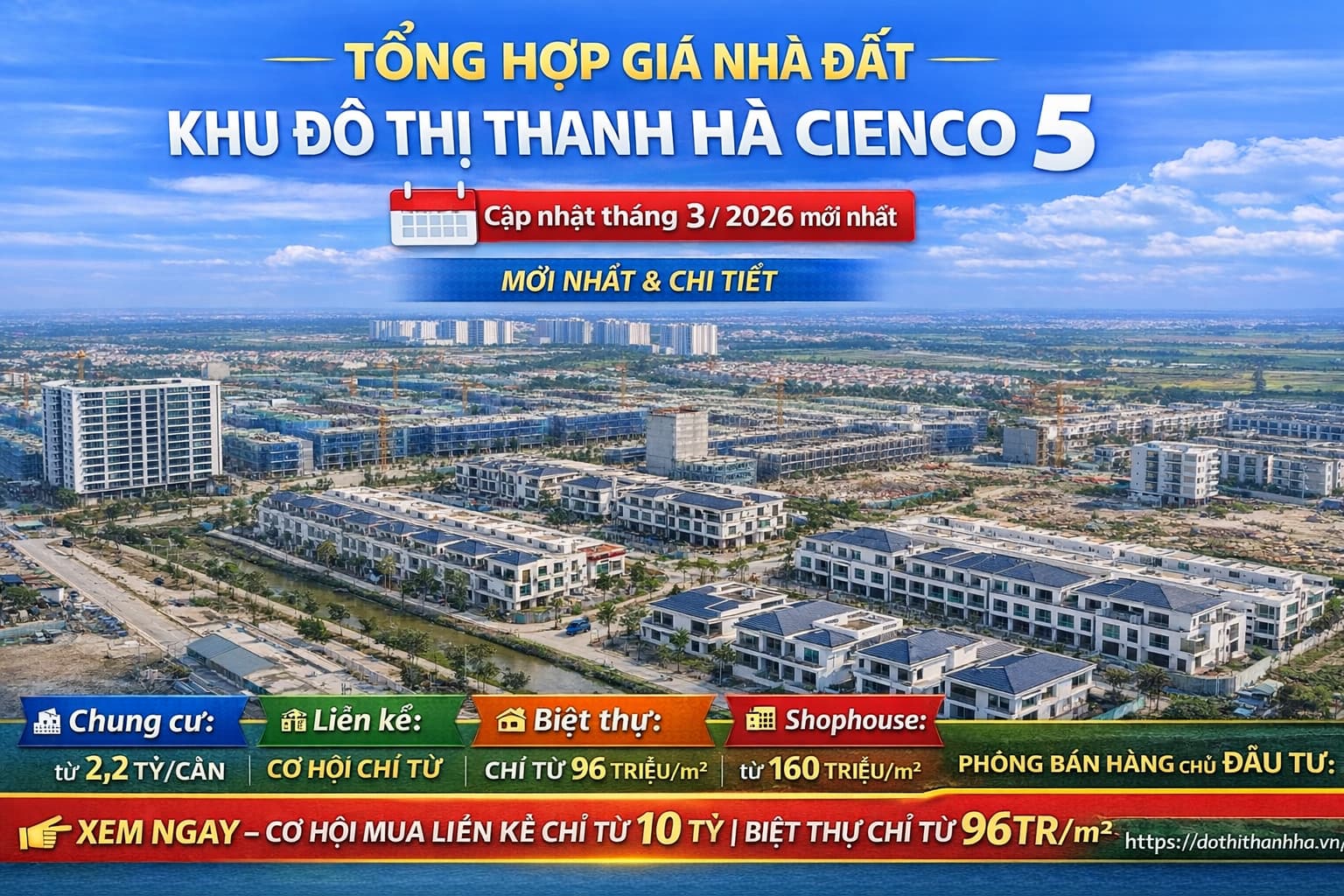 bảng giá nhà đất thanh hà cienco 5 tháng 3 2026