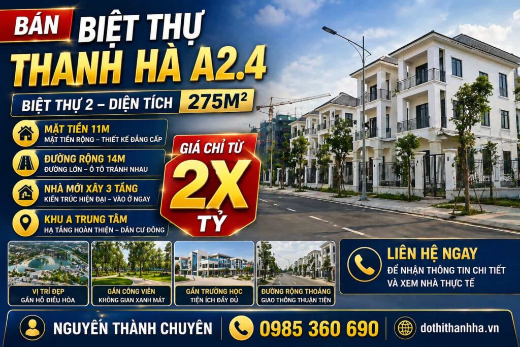 bán biệt thự thanh hà a2.4 biệt thự 2