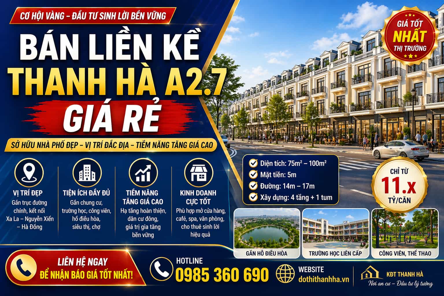 bán liền kề thanh hà a2.7 giá rẻ