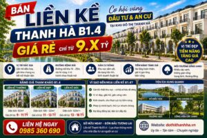 bán liền kề thanh hà b1.4 giá rẻ