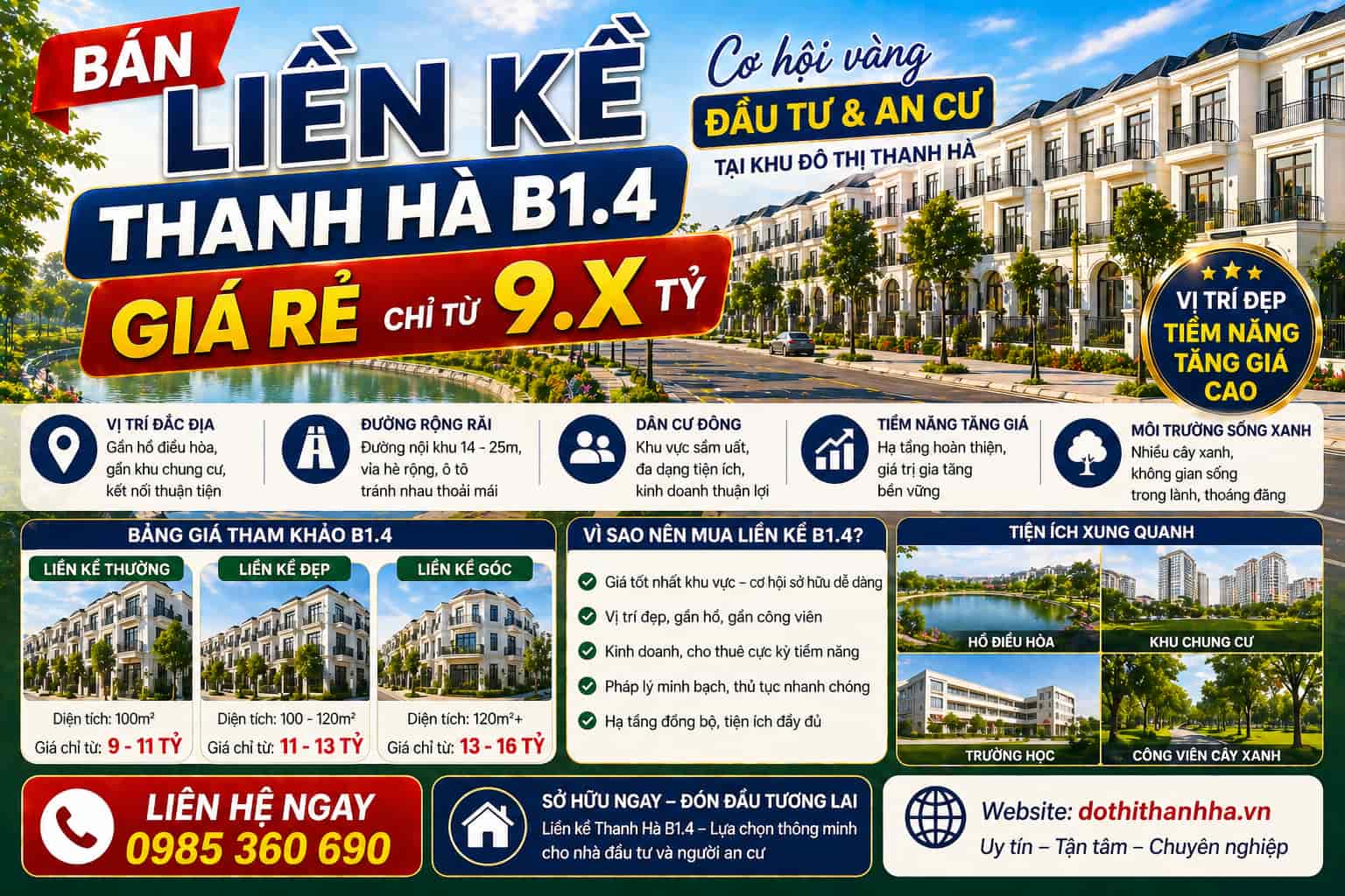 bán liền kề thanh hà b1.4 giá rẻ