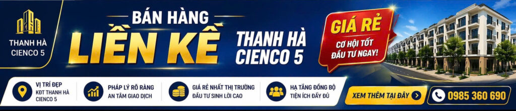 bảng hàng liền kề thanh hà