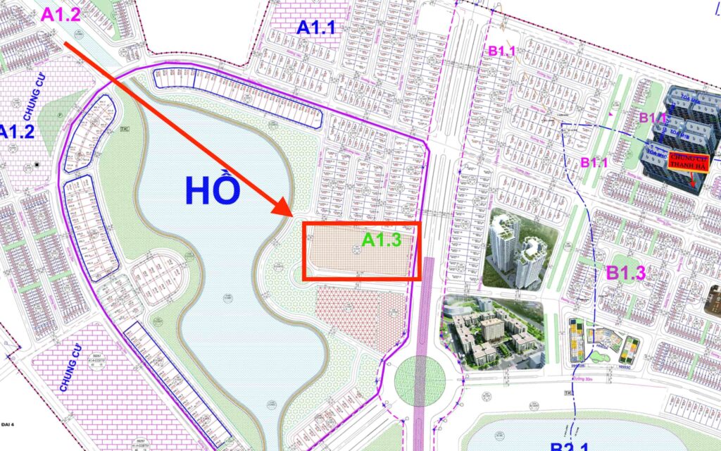 vị trí chung cư a1.3 hh01 thanh hà