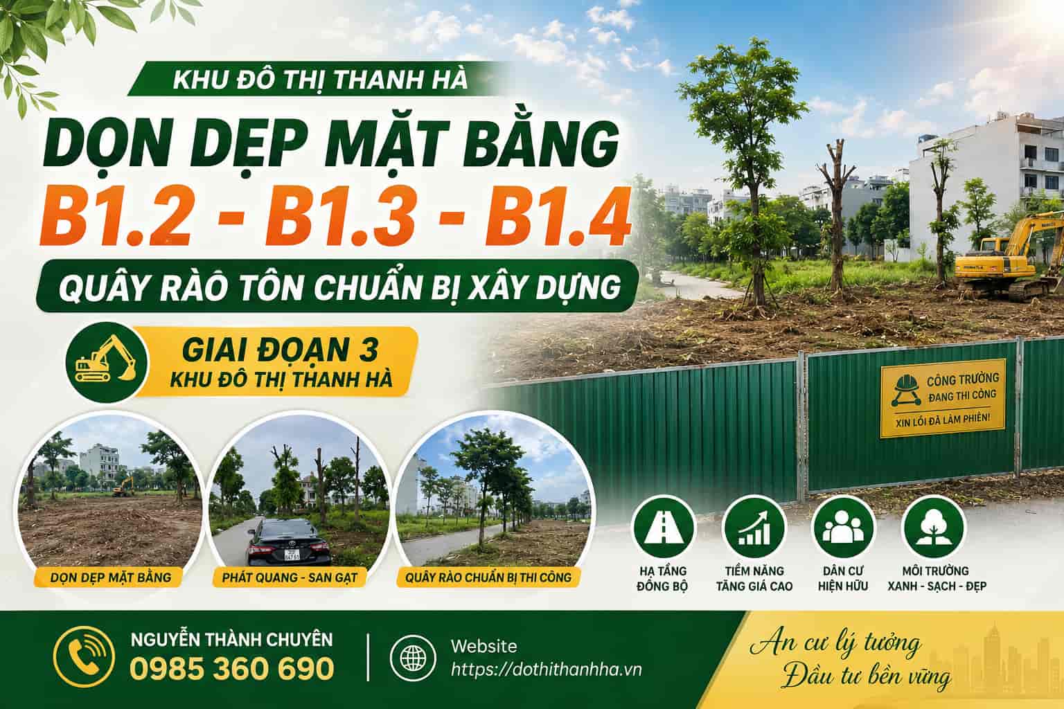 dọn dẹp mặt bằng quây rao tôn thanh hà