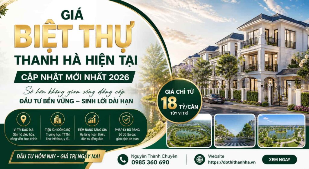giá biệt thự thanh hà mới nhất 2026