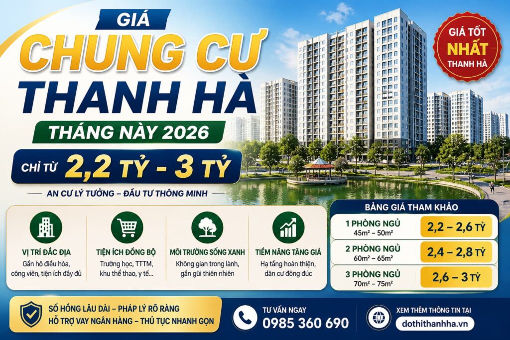 giá chung cư thanh hà hiện nay tháng 5 2026