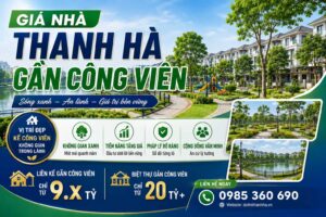 giá nhà thanh hà gần công viên