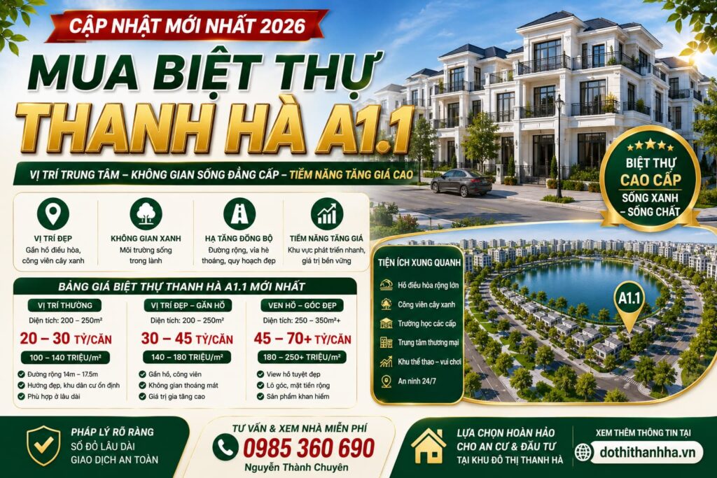 mua biệt thự thanh hà a1.1