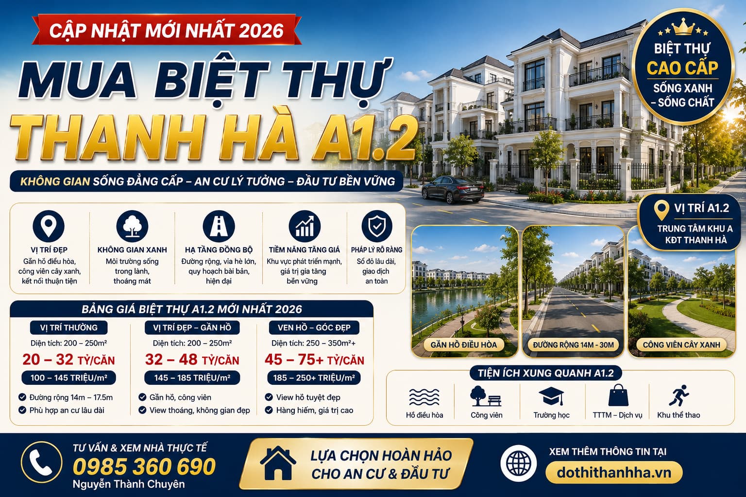 mua biệt thự thanh hà a1.2