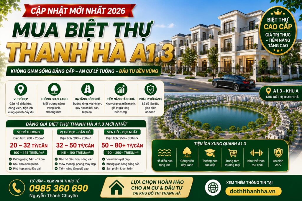 mua biệt thự thanh hà a1.3
