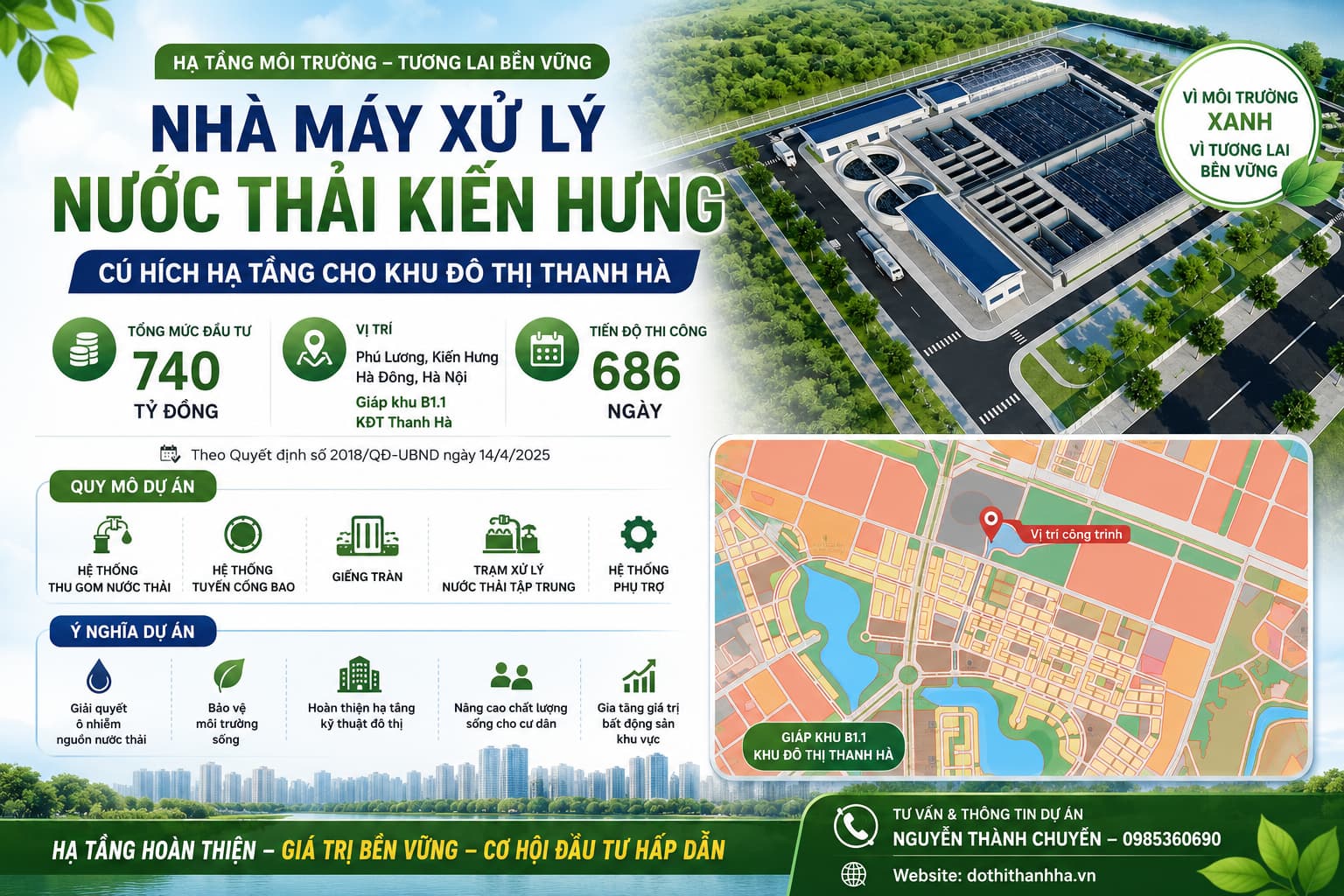nhà máy xử lý nước thải kiến hưng