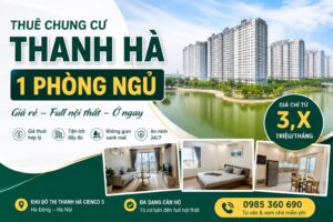 thuê chung cư thanh hà 1 phòng ngủ