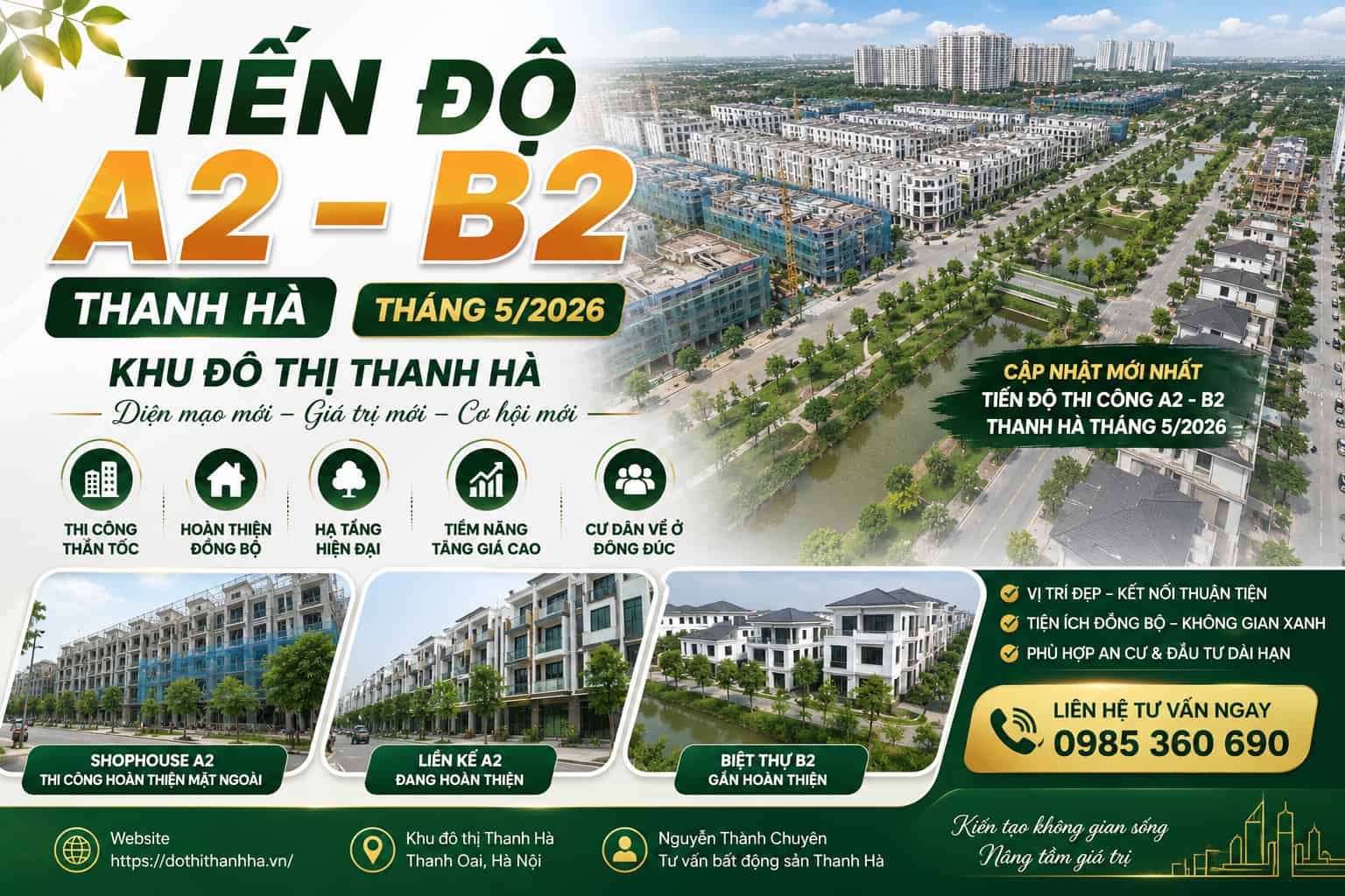tiến độ a2 b2 thanh hà