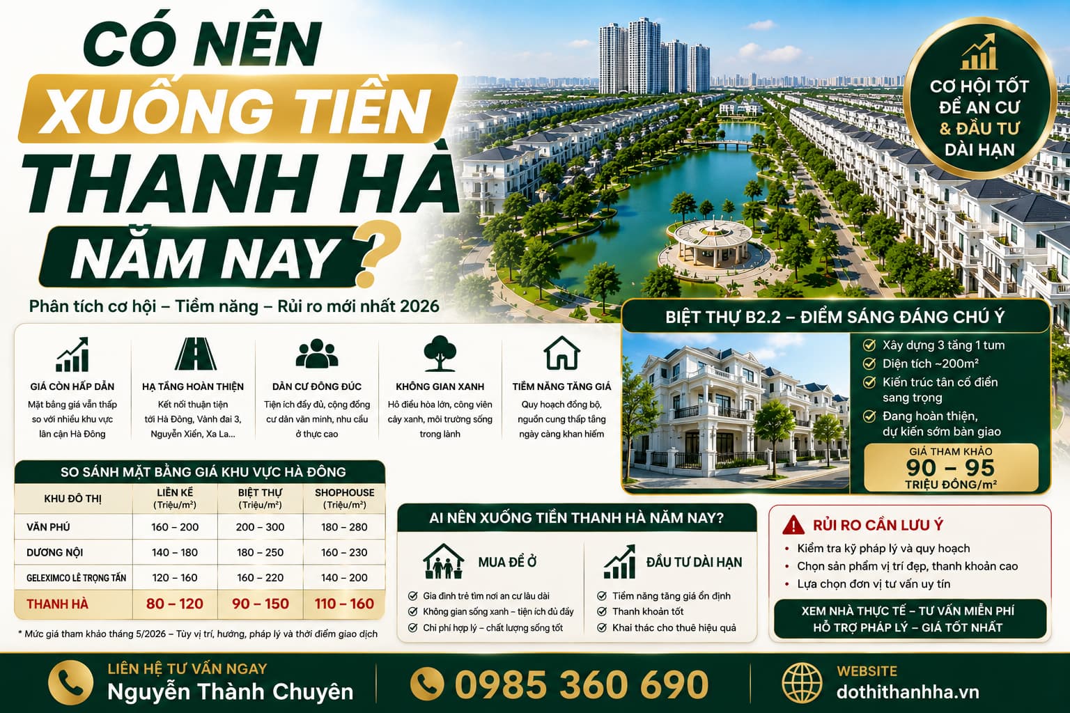 có nên xuống tiền thanh hà năm nay