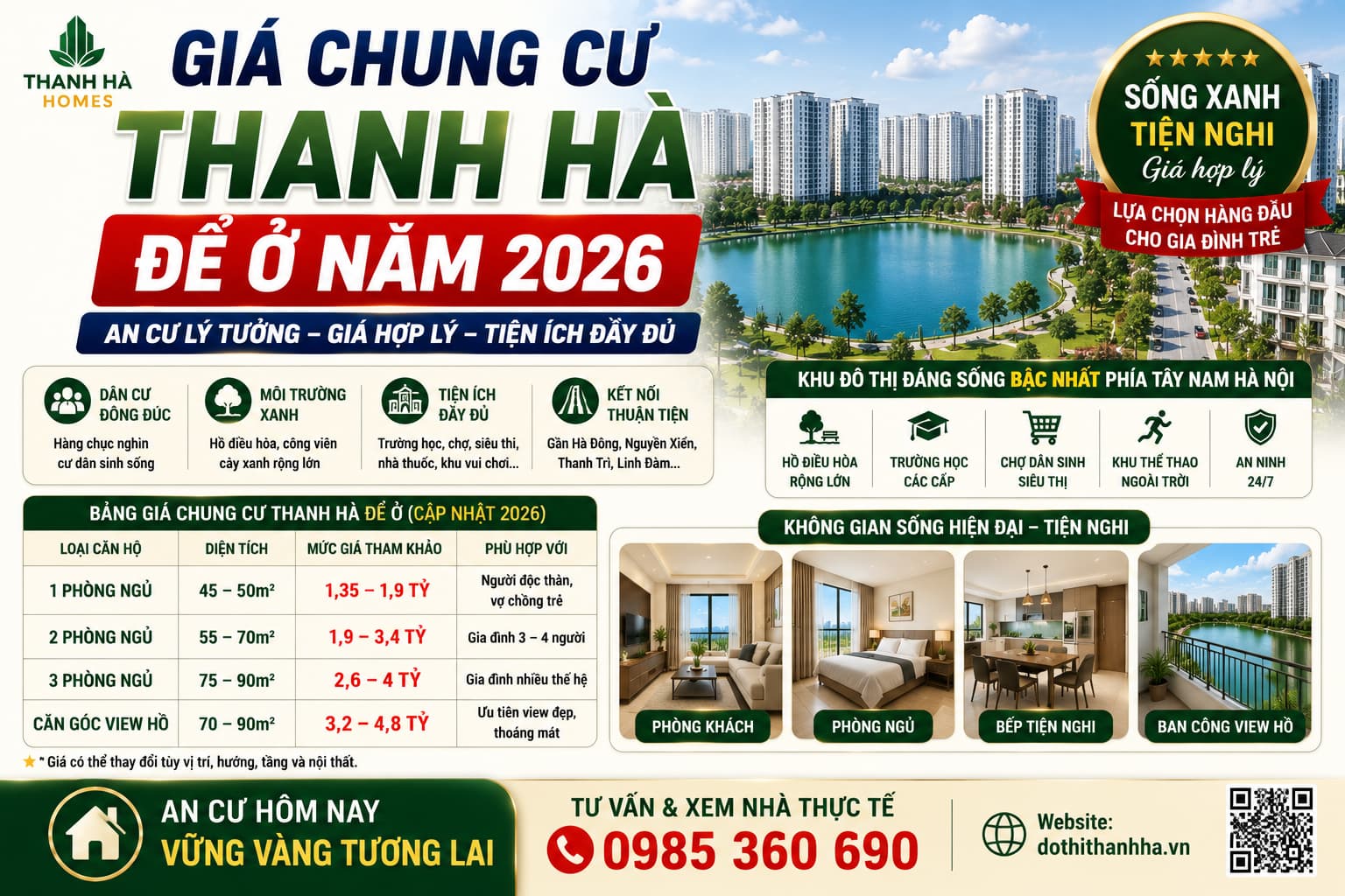 giá chung cư thanh hà để ở