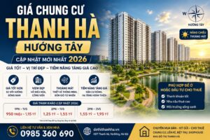 giá chung cư thanh hà hướng tây