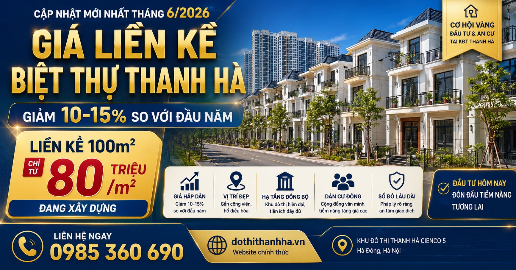 giá nhà thanh hà khu b