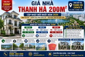 giá nhà thanh hà 200m2