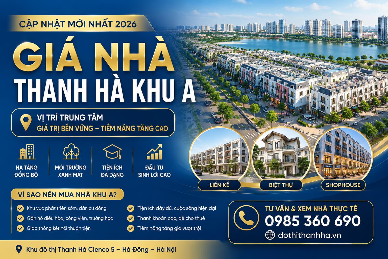 giá nhà thanh hà khu a