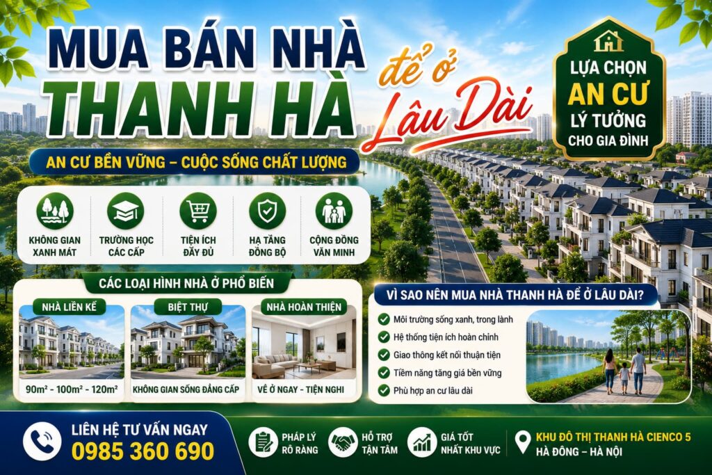 mua bán nhà thanh hà để ở lâu dài