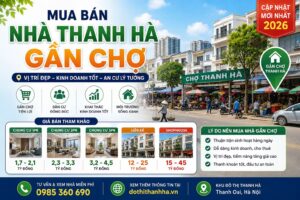 mua bán nhà thanh hà gần chợ
