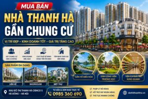mua bán nhà thanh hà gần chung cư