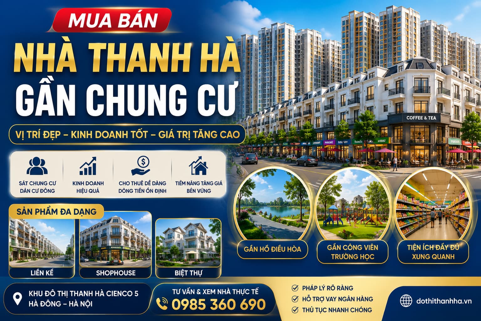 mua bán nhà thanh hà gần chung cư