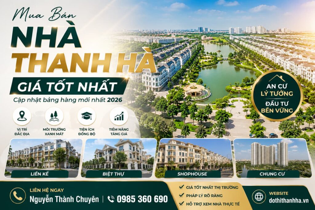 mua bán nhà thanh hà giá tốt nhất