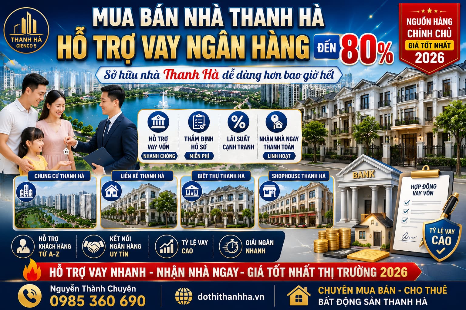 mua bán nhà thanh hà hỗ trợ vay ngân hàng