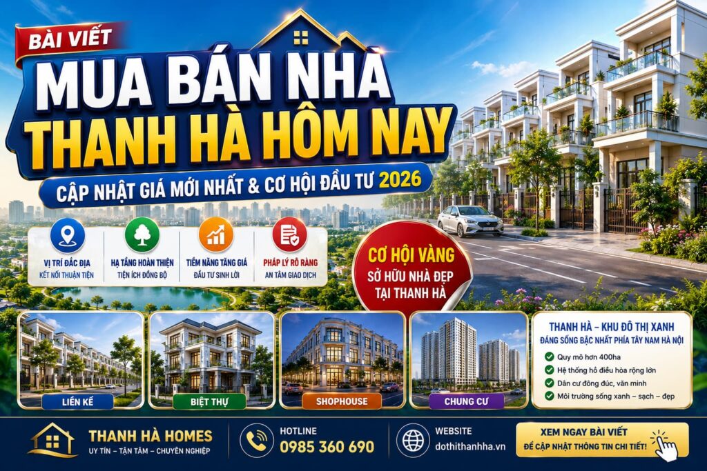mua bán nhà thanh hà hôm nay