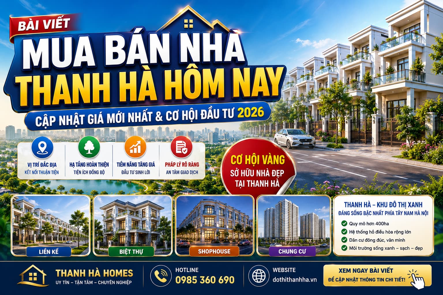 mua bán nhà thanh hà hôm nay