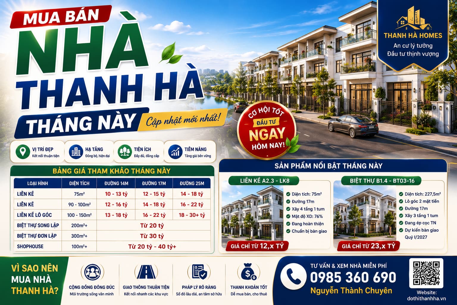 mua bán nhà thanh hà tháng này